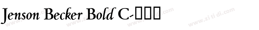 Jenson Becker Bold C字体转换